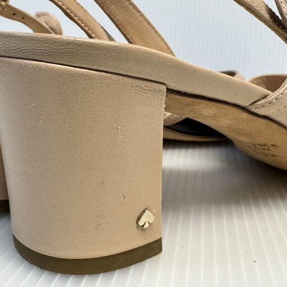 Kate Spade Black Midge Bow Patent Leather Slingback Block Heel Pumps Sz. 8.5 - Picture 6 of 9